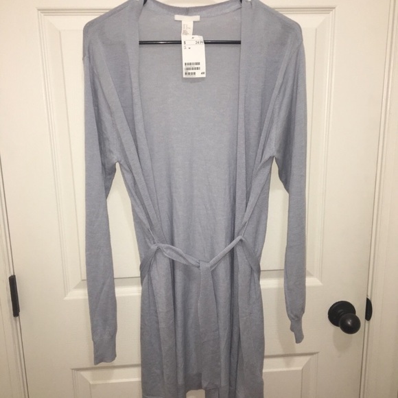 h and m grey cardigan